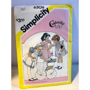 Simplicity 6306 Children Dress Sewing Pattern Size 5 Uncut 1980s Vintage Delight